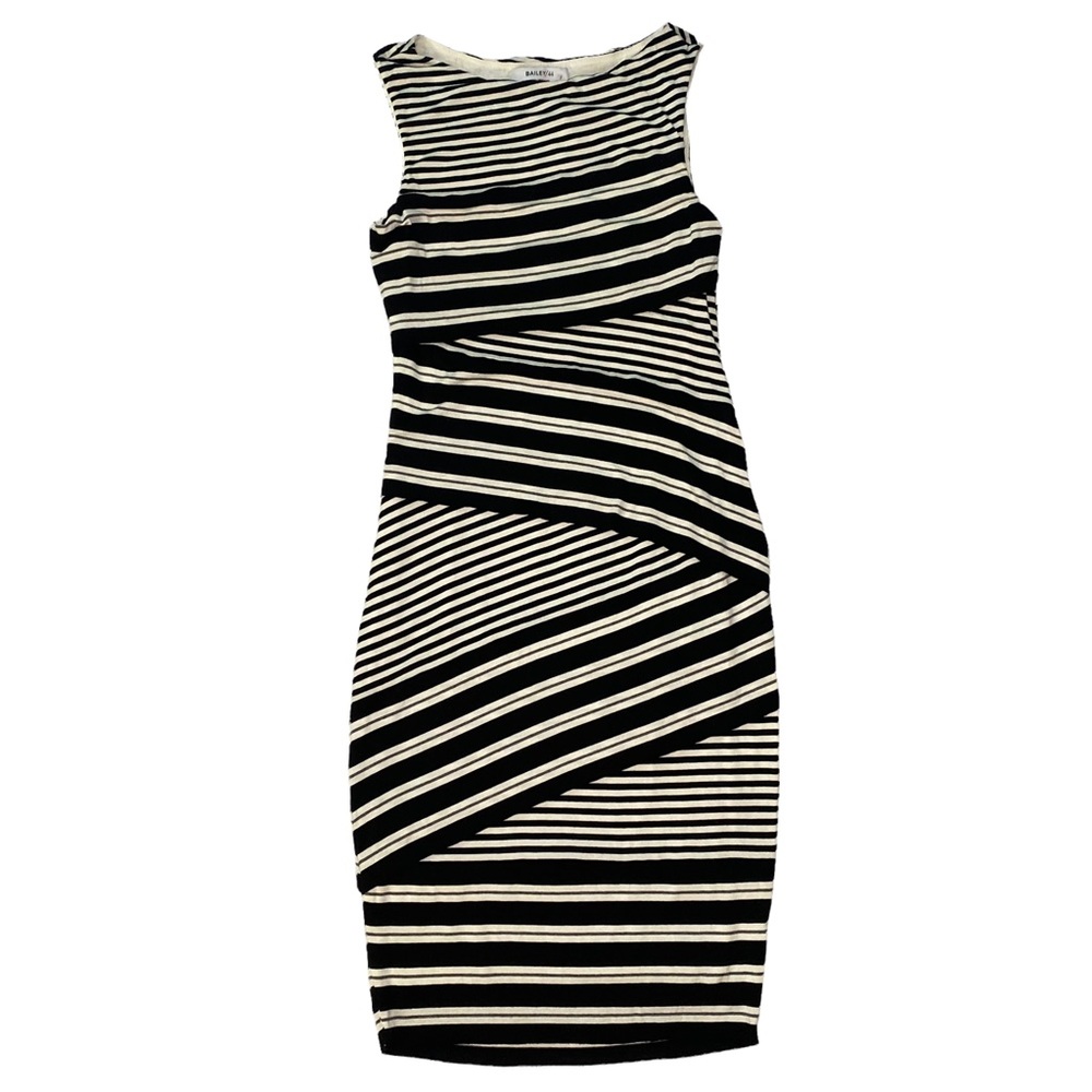 NWT Anthropologie Bailey B/W Striped Bodycon Dress